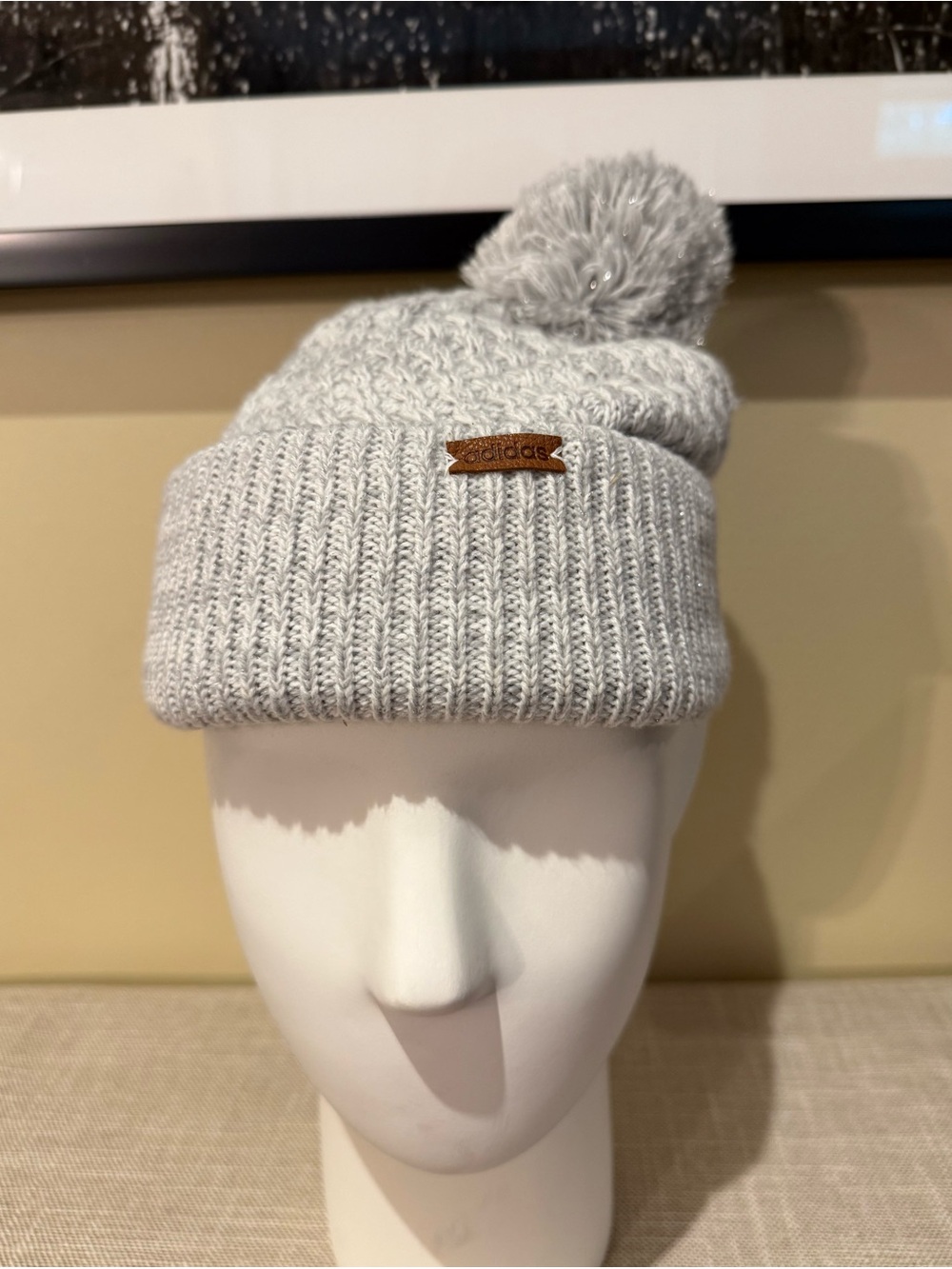 Adidas Twilight II Metallic/Lurex Ballie Knit Pom Beanie Hat